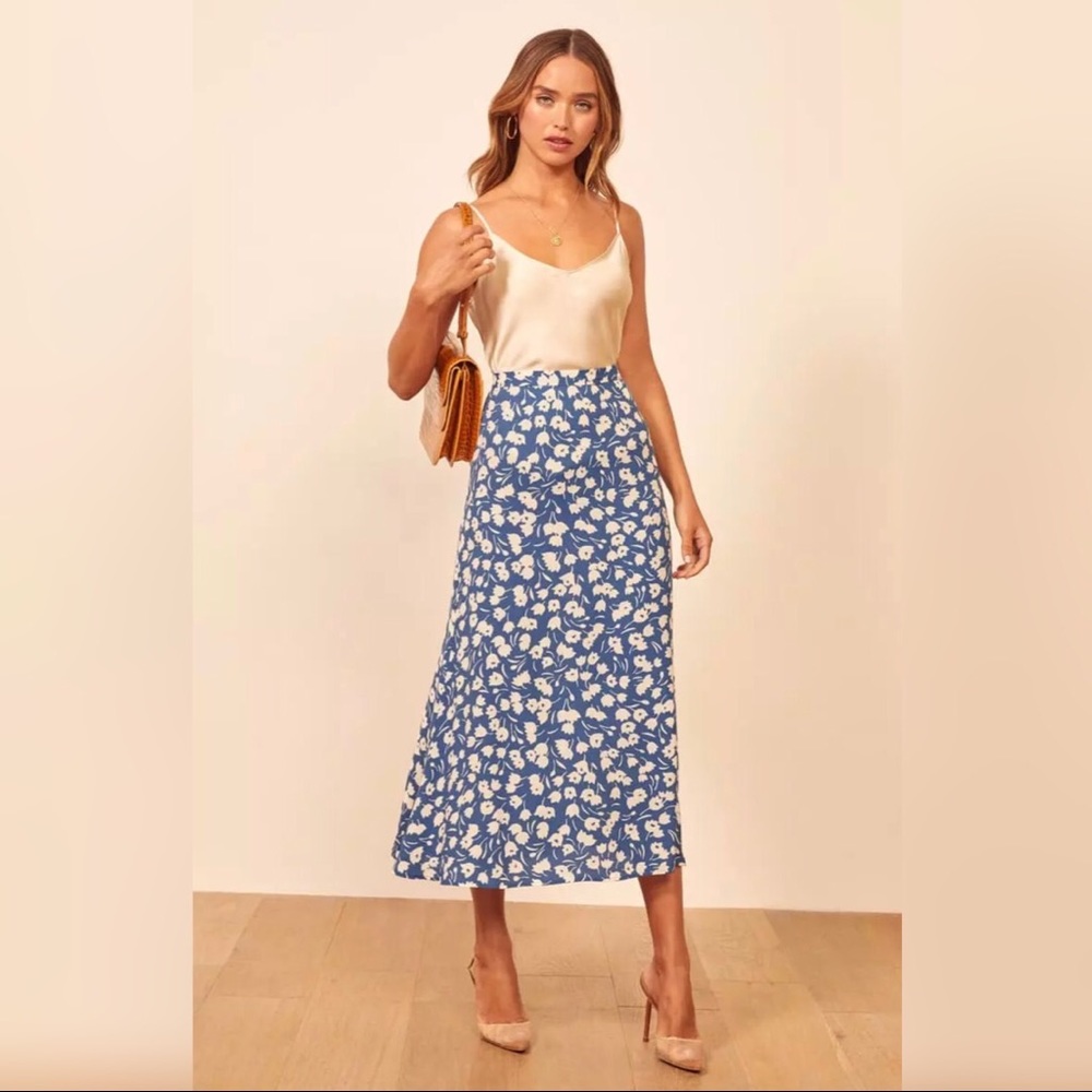 Reformation Bea Midi Skirt in Tuli size 6